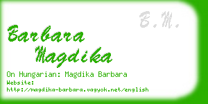 barbara magdika business card